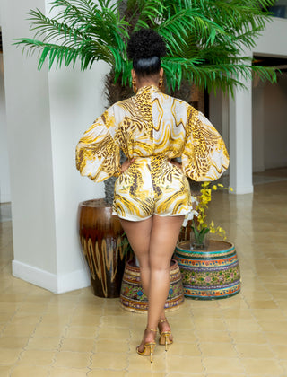 Leopard Print Skort Set