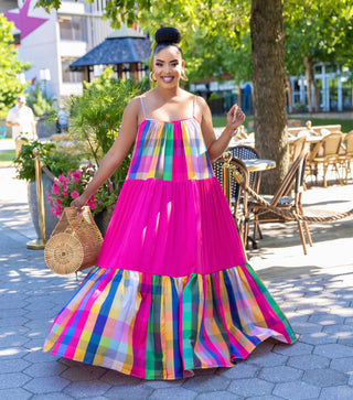 Pink paradise maxi dress