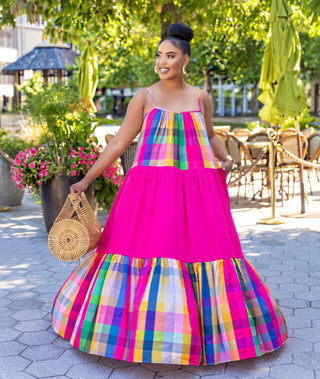 Pink paradise maxi dress
