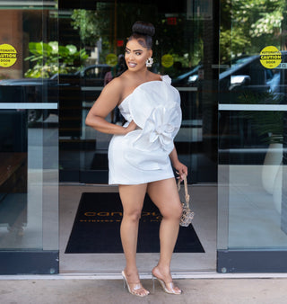 Alana Mini Dress ( White )
