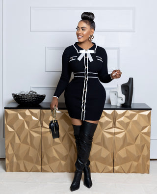 Black CC PEPPY KNIT DRESS