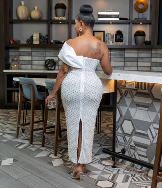 Senae pearl midi dress