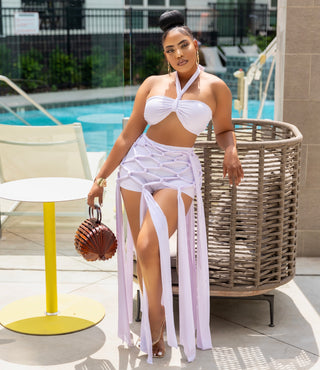 IRMA WHITE CUT-OUT 3 PIECE SET