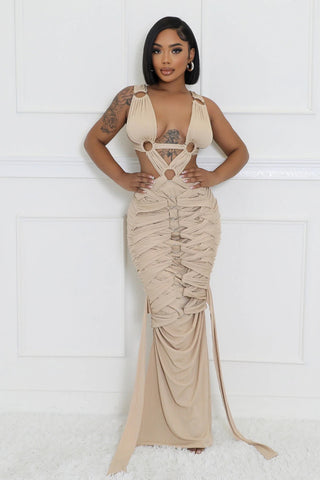 Play the game maxi dress