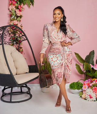 Tash Self Tie Ruched Dress