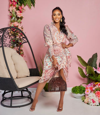 Tash Self Tie Ruched Dress
