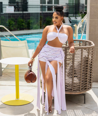IRMA WHITE CUT-OUT 3 PIECE SET