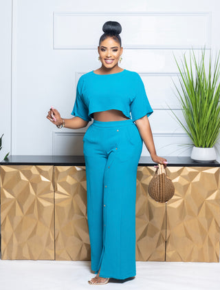 Teal Rich and Relax two piece set