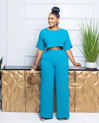 Teal Rich and Relax two piece set