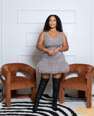 Alessio plaid bubble dress