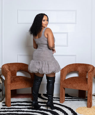 Alessio plaid bubble dress