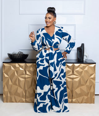 MIA 2PC SET BLUE & WHITE