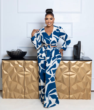 MIA 2PC SET BLUE & WHITE
