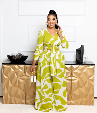 MIA 2PC SET LIME & WHITE