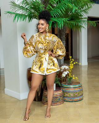 Leopard Print Skort Set