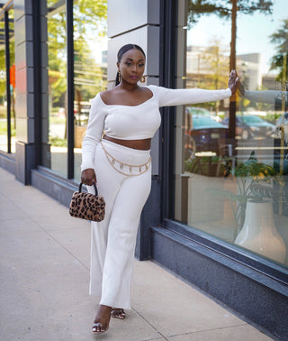 Treva Off-White Knit Set