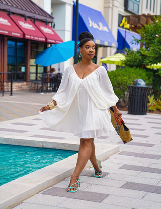 Nicole off White  Drape Dress