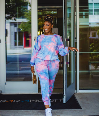 Casual tie dye jogger set