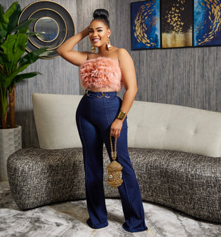 SUNDIE FUR TUBE TOP