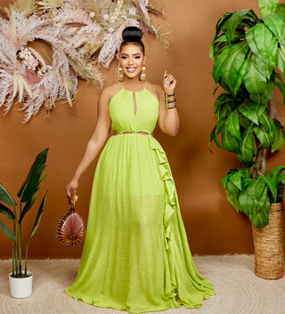 DRANIA LIME GREEN DRESS