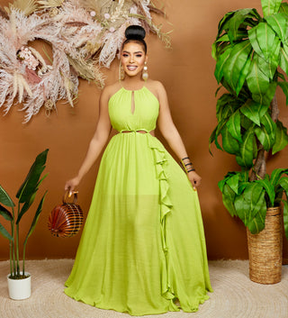 DRANIA LIME GREEN DRESS