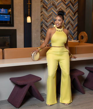 Yellow Laynee pants Set