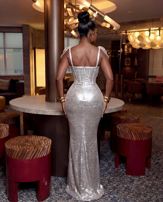 MEKAZIE METALLIC DRESS