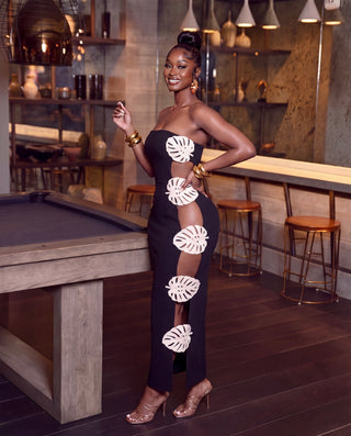 PALMS MESH PANEL DRESS Small