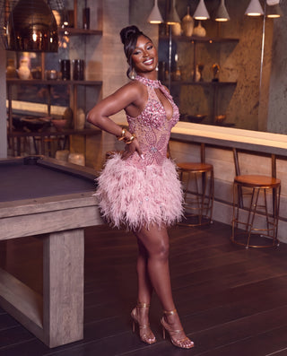 Iconic Feather crystal dress