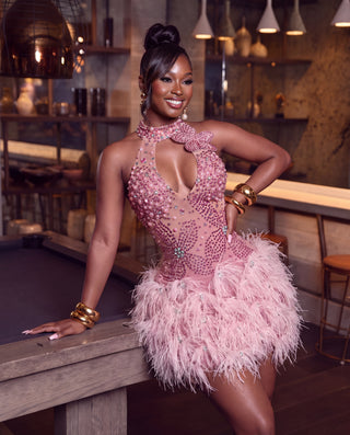 Iconic Feather crystal dress