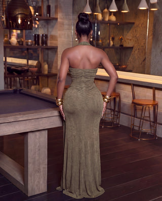 Jade goddess glam maxi dress