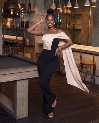 Didn't come to play contrast jumpsuit