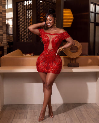 Tyra Mini crystal Mini dress