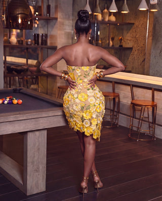 Summer Bloom embroidered dress