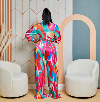 Rozalia pleated two piece set