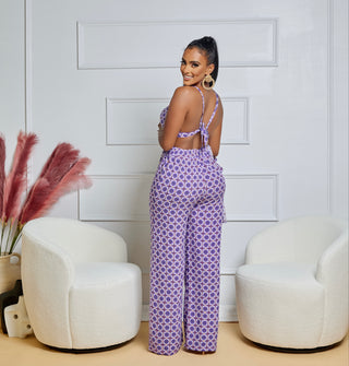 BRALETTE W LONG SLEEVE BUTTON UP TOP AND PANTS SET