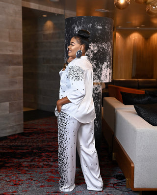 Black & White Fierce Set with Rhinestone details