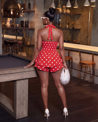 Vintage glam doll romper
