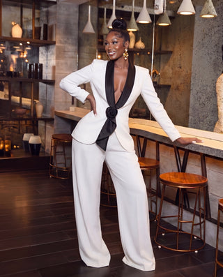 Sloan floral detail suit