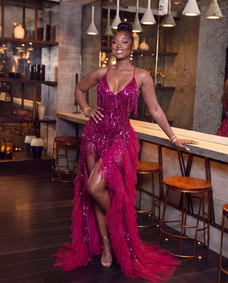 Albina fuchisa gown