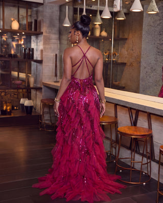 Albina fuchisa gown