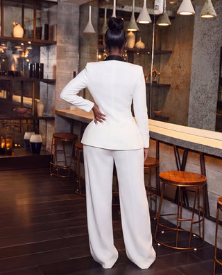 Sloan floral detail suit