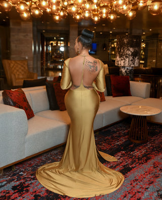 Cantel Gold Goddess Gown Small Cantel Gold Goddess Gown Small
