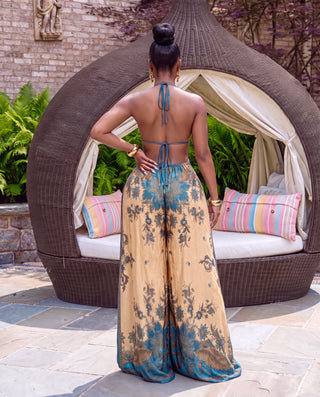 Never settle wideleg slit jumpsuit.
