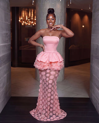 Jalor soft pink gown