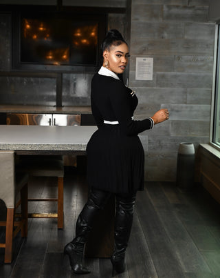 Novellea Color Block Slim Fit Knitted Dress