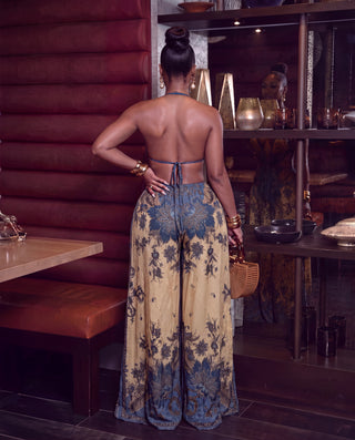 Never settle wideleg slit jumpsuit.