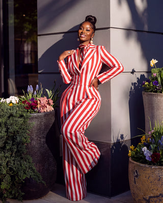 Camya Bold Stripe Power Suit