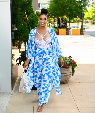 Happy In Hawaii Floral Kimono & Pant