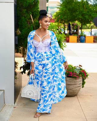 Happy In Hawaii Floral Kimono & Pant